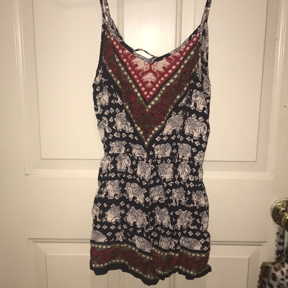 Elephant Print Romper